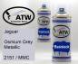 Preview: Jaguar, Osmium Grey Metallic, 2151 / MMC: 400ml Sprühdose + 400ml Klarlack - Set, von ATW Autoteile West.